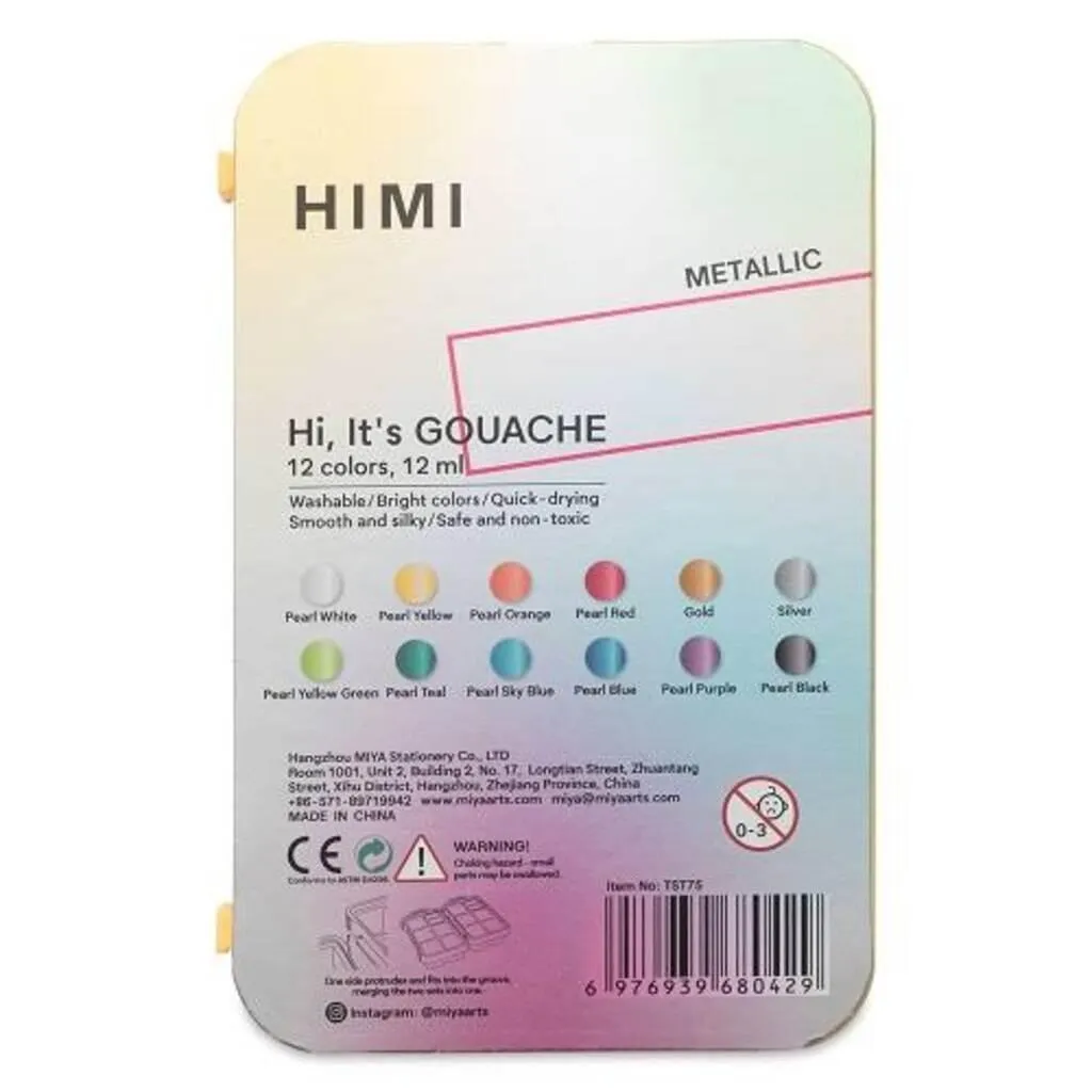 Miya Himi Metallic Gouache Paint Set Twin Cup