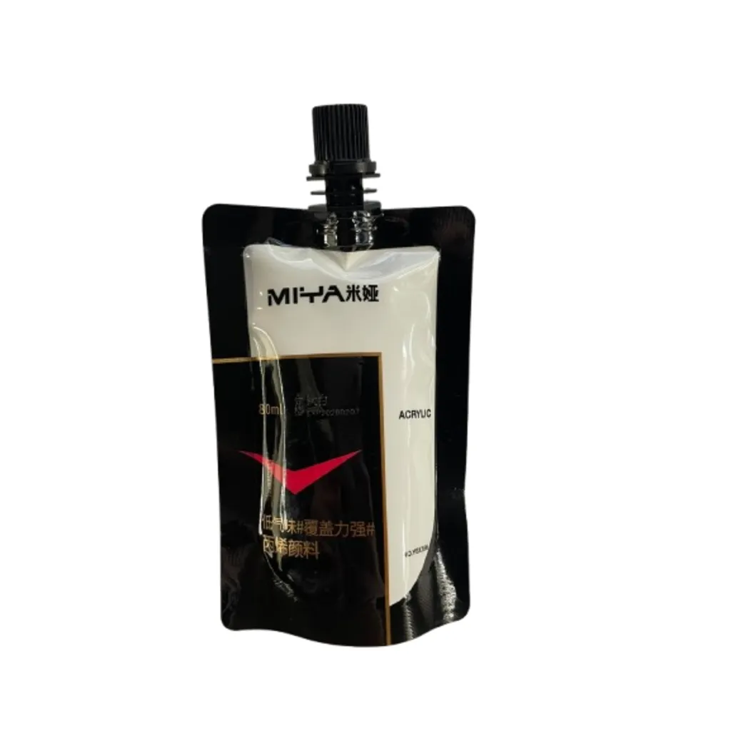 Miya BlackKnight Acrylic Paint Cc Refill, 80ml, Bag, Titanium White