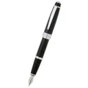 Cross Bailey BlackLacquer Stainless Steel Medium Nib Fountain Pen