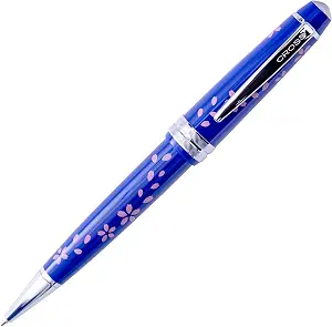 [AT0742-16] Cross Bailey Light Cherry Blossom Glossy Blue Resin Ballpoint Pen