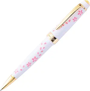 [AT0742-15] Cross Bailey Light Cherry Blossom Glossy White Resin Ballpoint Pen