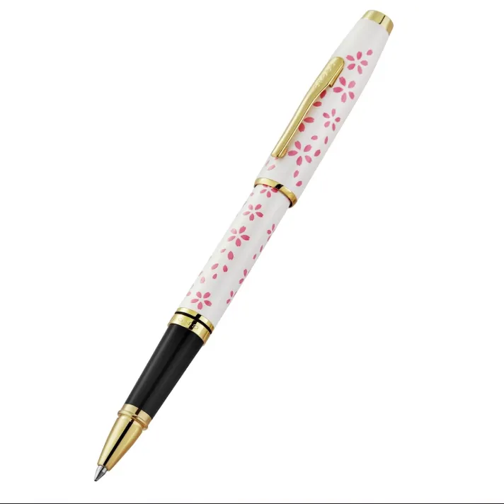 [AT0665-15] Cross Coventry Cherry Blossom Pearl White Lacquer Finish Rollerball Pen