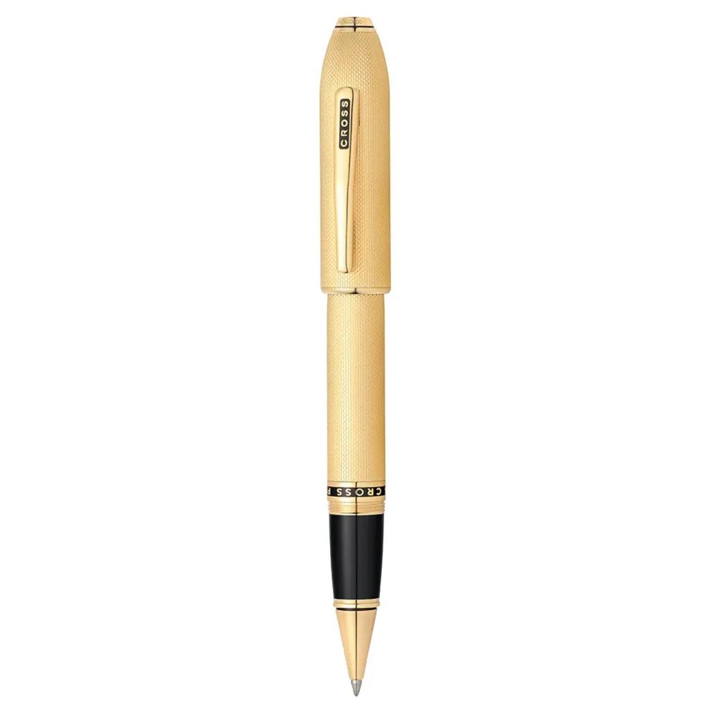 [AT0705-4] Cross Peerless 125 BlackInk 23KT Gold Plated Roller Ball Pen