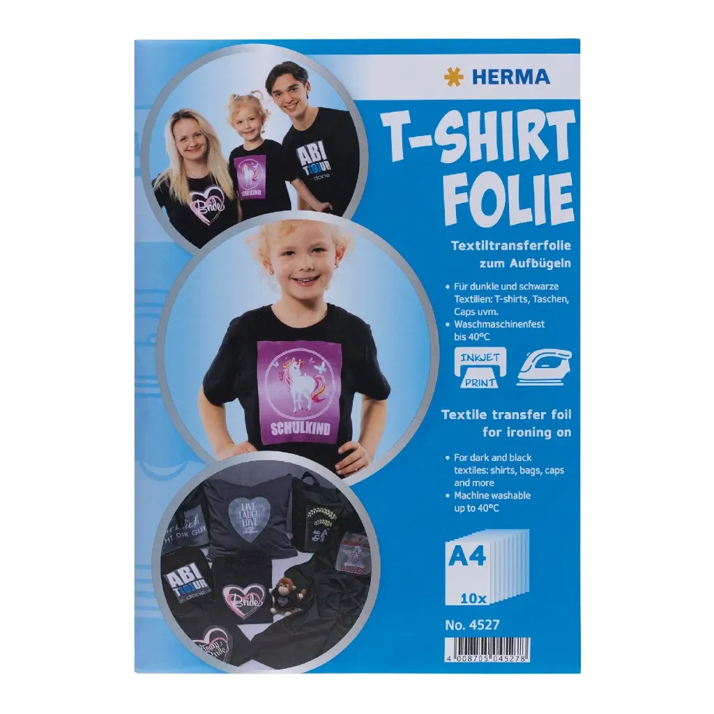 [4527] Herma T-shirt Foil A4 For Dark Textiles
