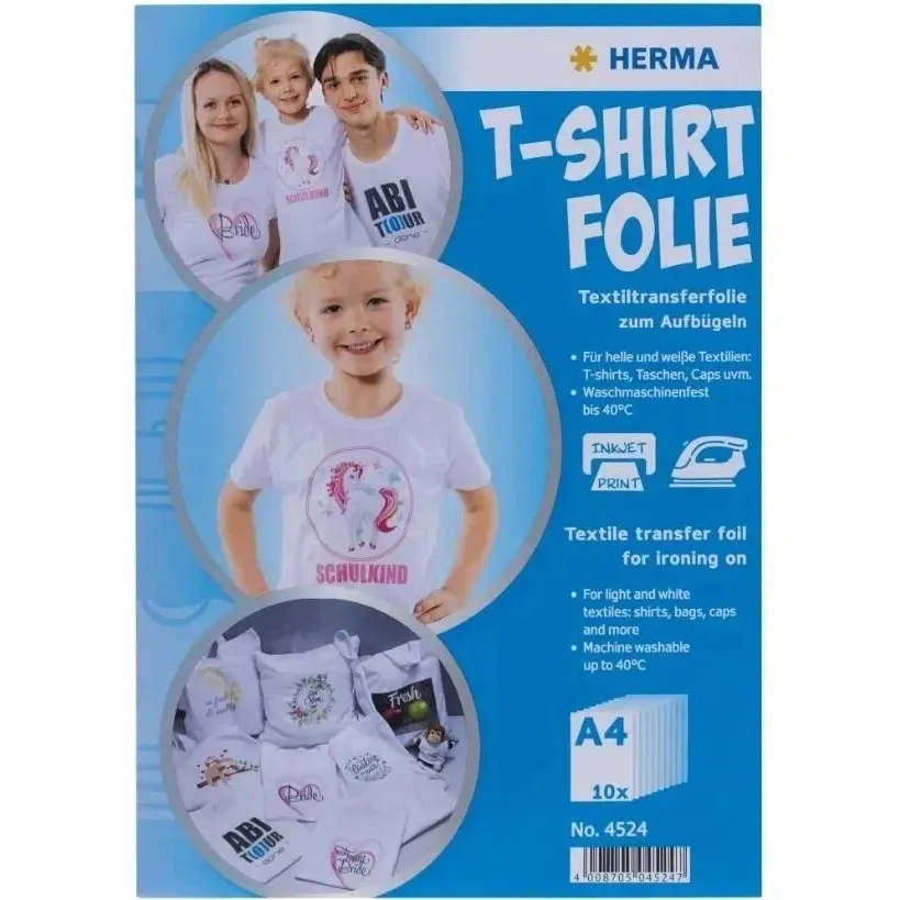 [4524] Herma T-shirt Foil A4 For Light Textiles
