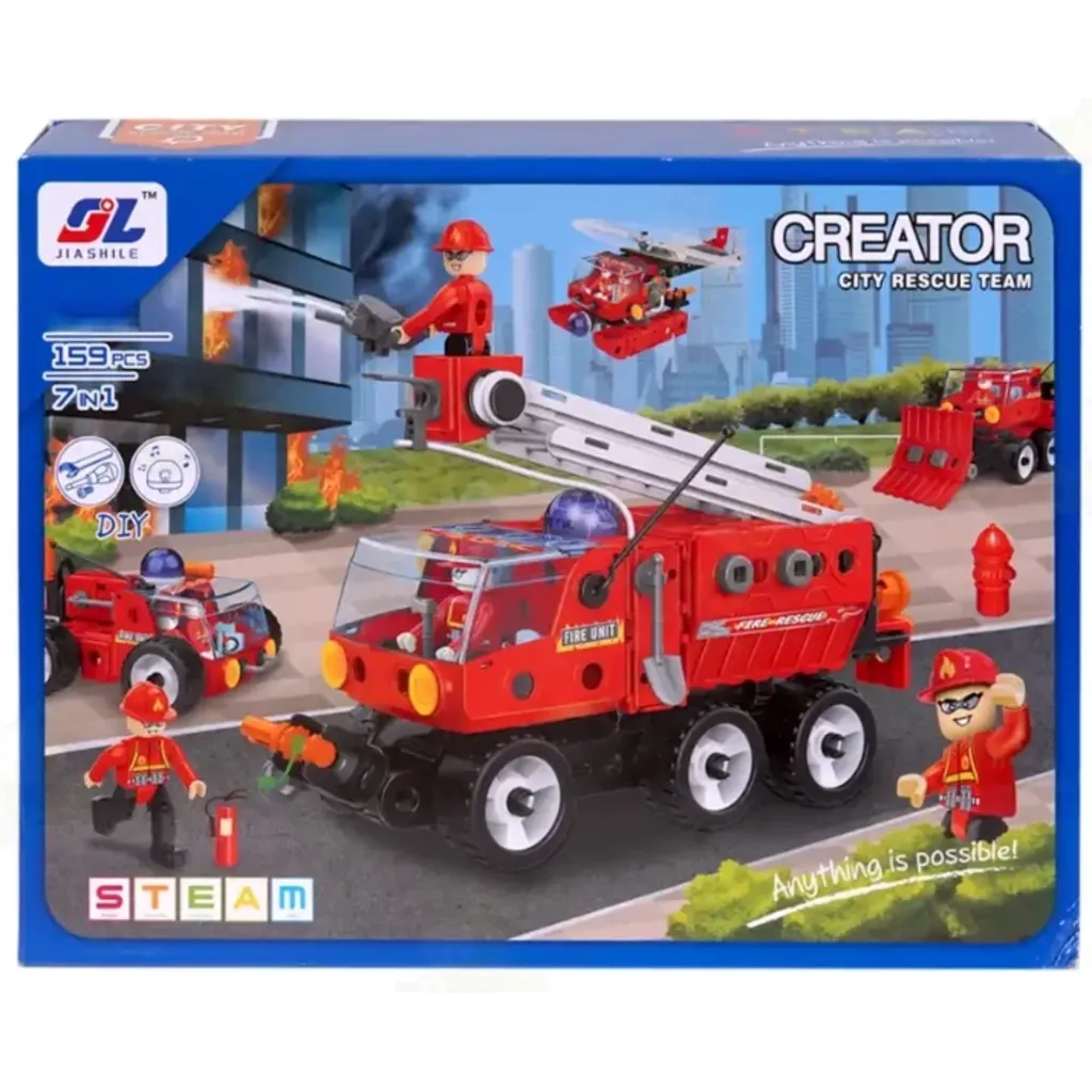 [J-7771] Creator City Rescue Team 7-in-1 DIY Set