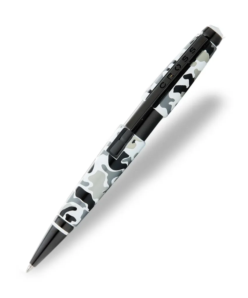 [AT0555-18] Cross Edge Blackand White Camo Gel Rollerball Pen