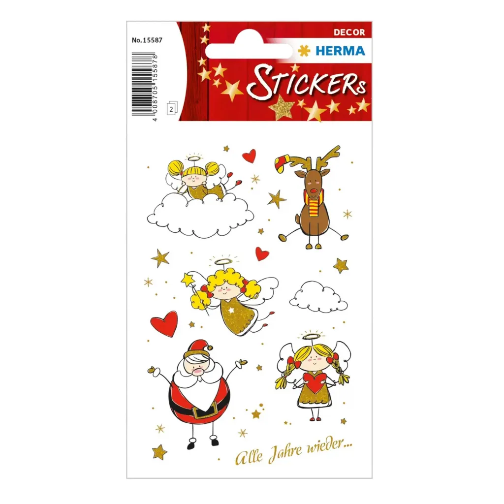 [15587] Herma Sticker Glittering Christmas Time 15587