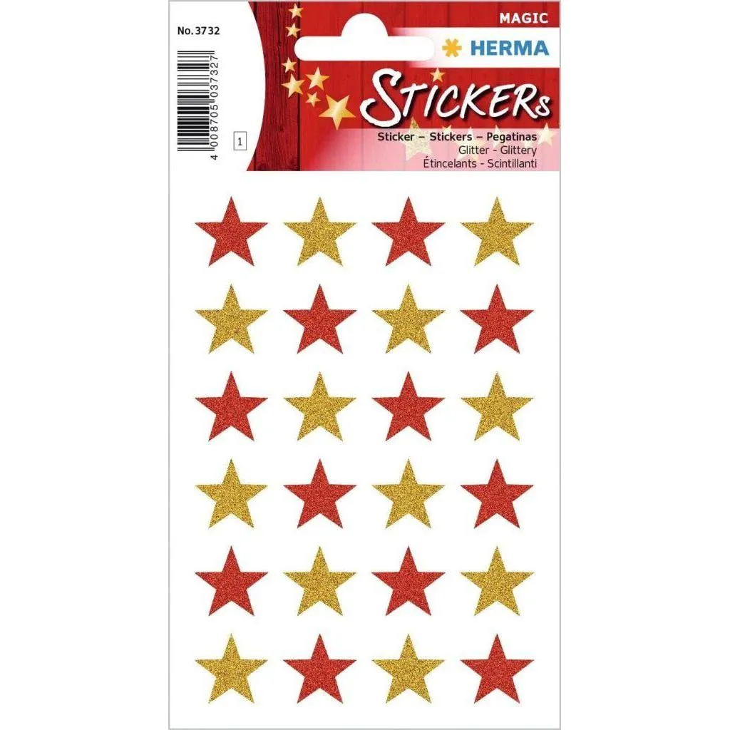 Herma Sticker Magic Christmas Glitter Star