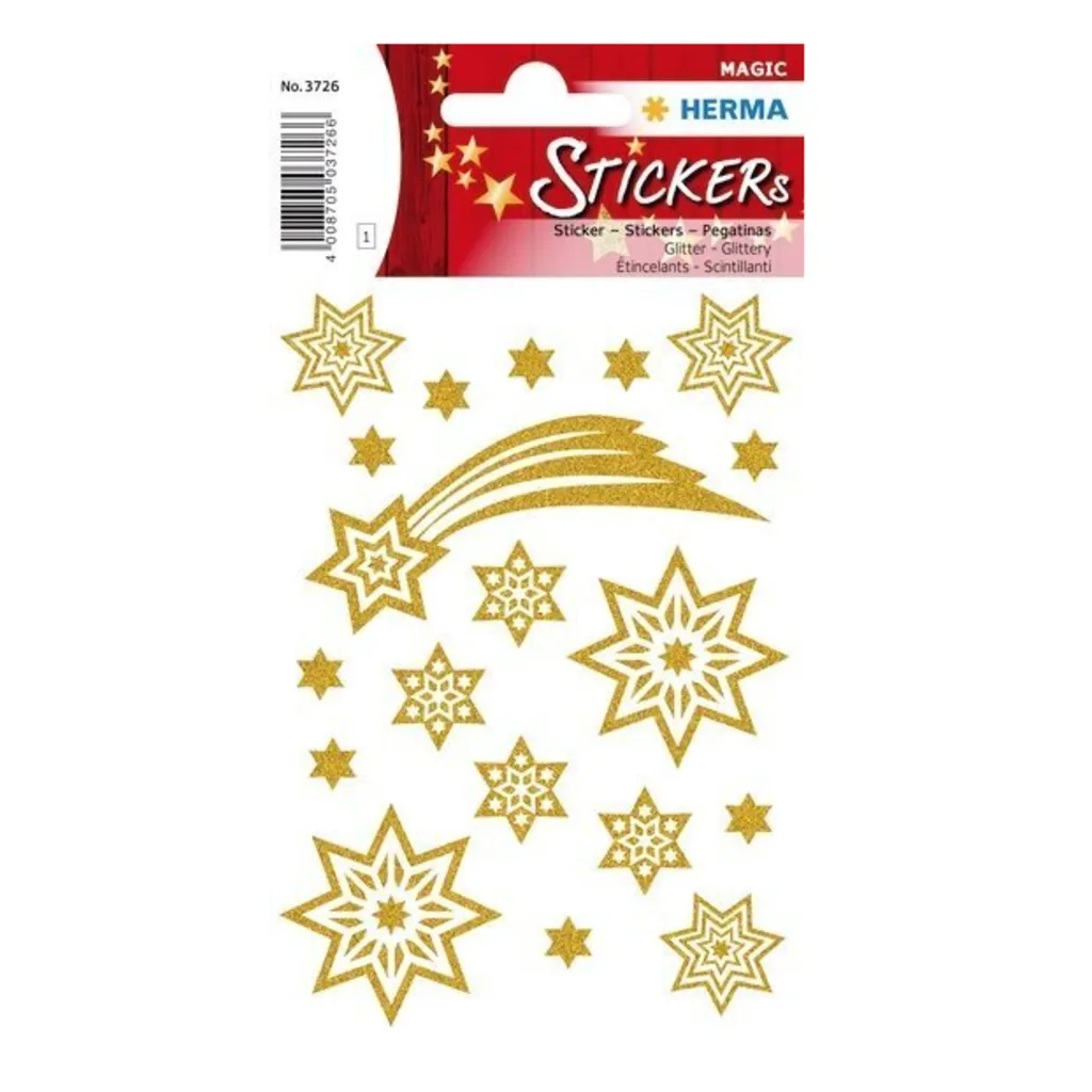 [3726] Herma Sticker Magic Christmas Glitter Star 3726