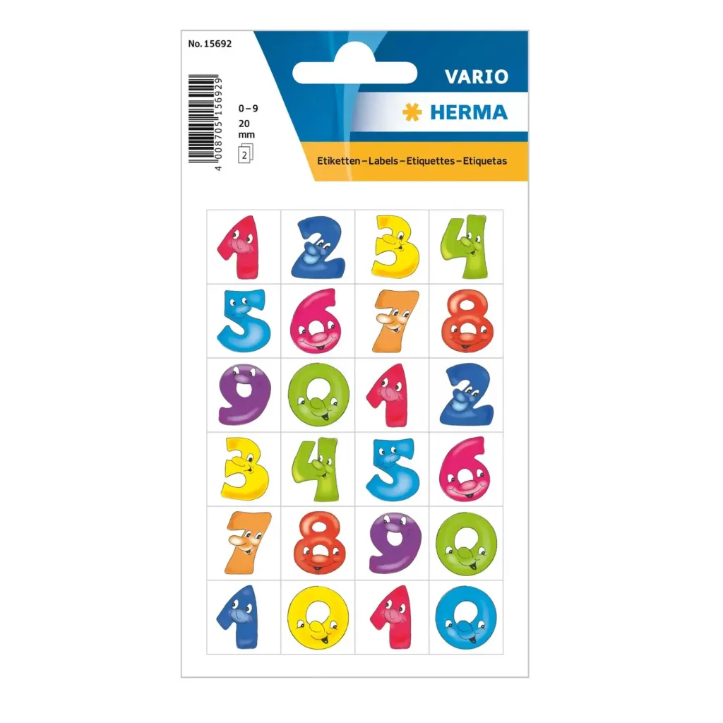 [15692] Herma Sticker Vario Funny Numbers 1-0