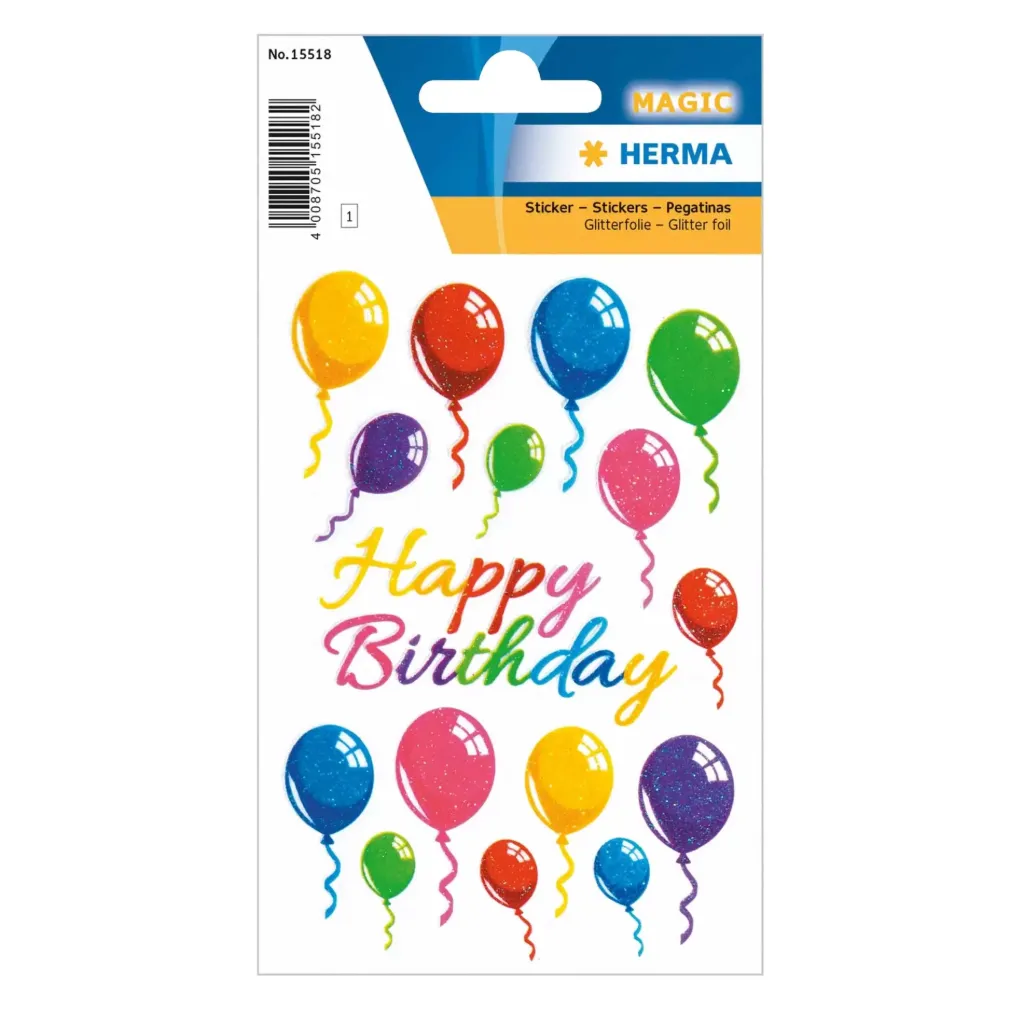 [15518] Herma Sticker Magic Colorful, Air Balloons, Foil GQlit