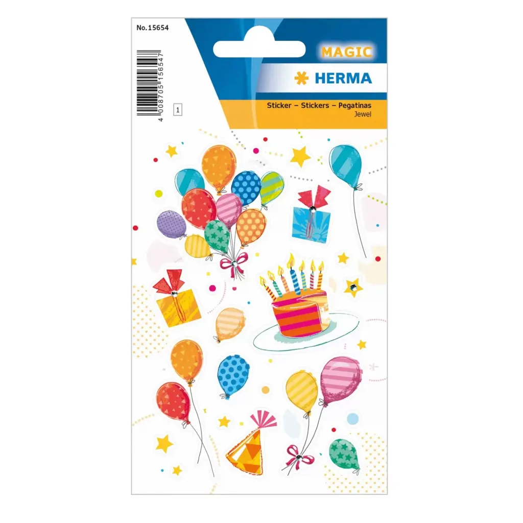 [15654] Herma Sticker Magic Birthday Party