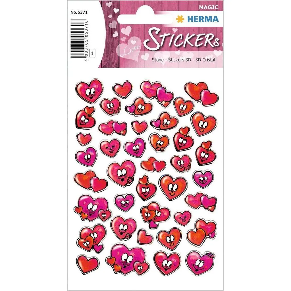 [5371] Herma Sticker Magic Heart Eyes Stone