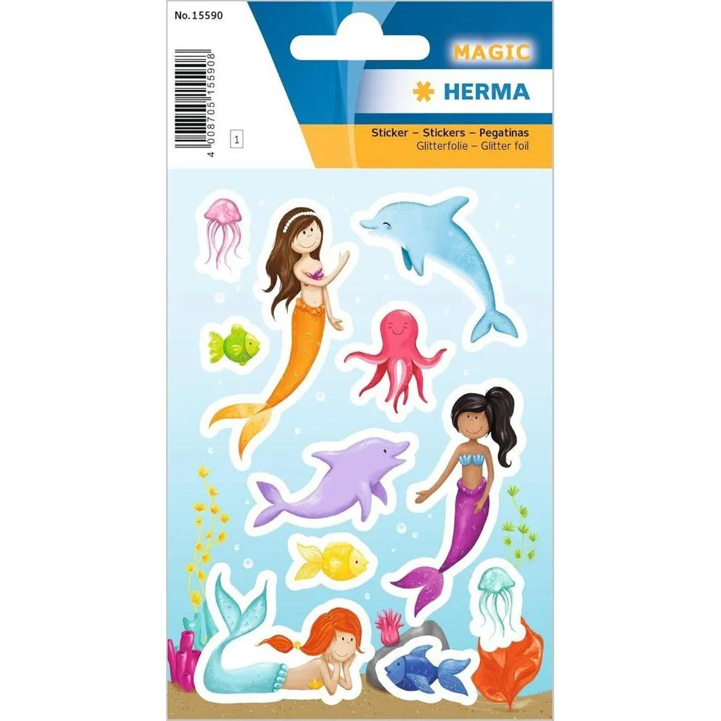 [15590] Herma Sticker Magic Princess Of The Sea, Foil Glitt