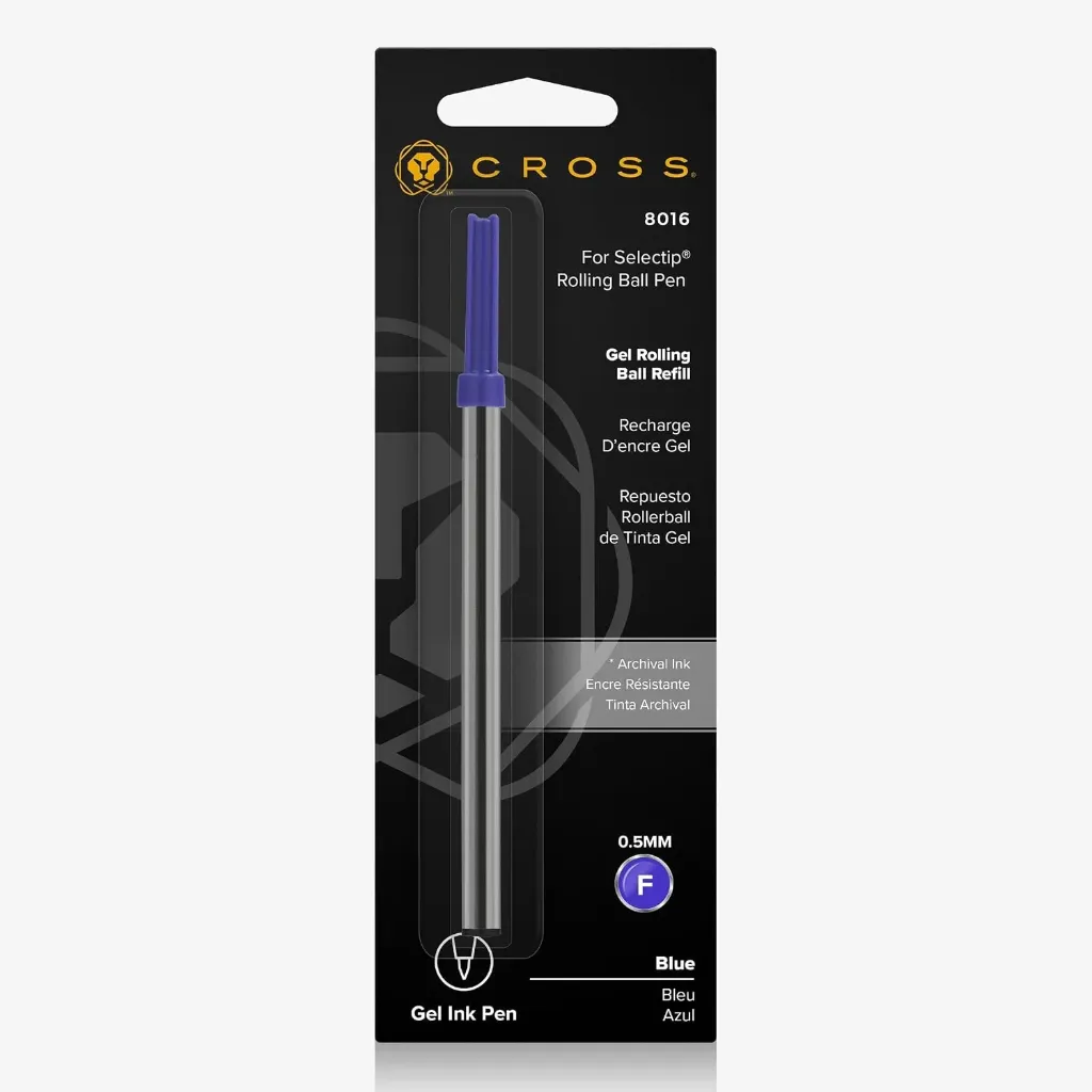 [8016] Cross Gel Rollerball Pen Refill - Blue Fine (0.5MM) - Single Pack