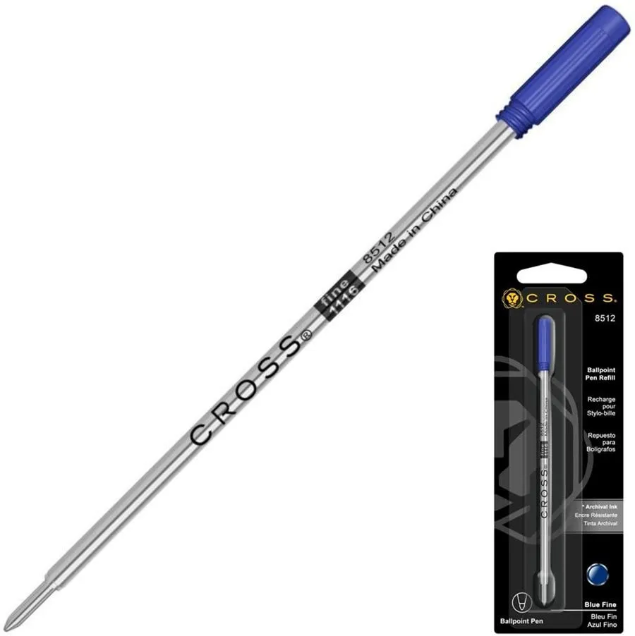 [8511] Cross Ballpoint Pen Refill - Blue Medium - Single Pack