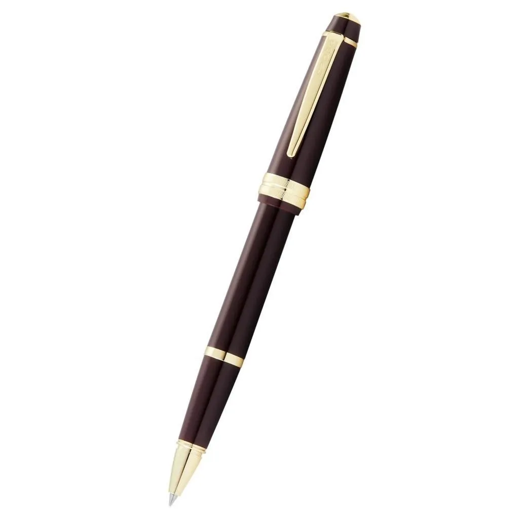 [AT0745-11] Cross Bailey Light Polished Burgundy Resin and Gold Tone Rollerball Pen