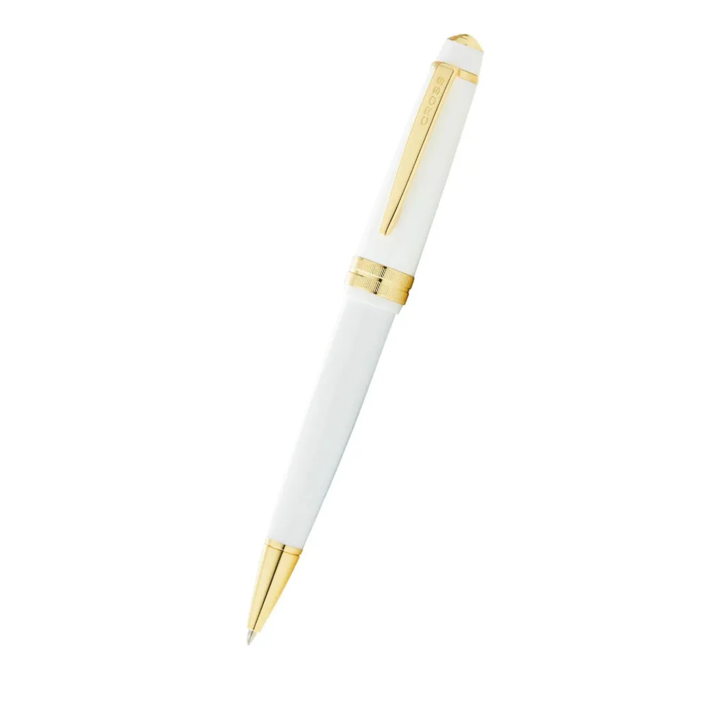 [AT0742-10] Cross Bailey Light Polished White Resin and Gold Tone Ballpoint Pen