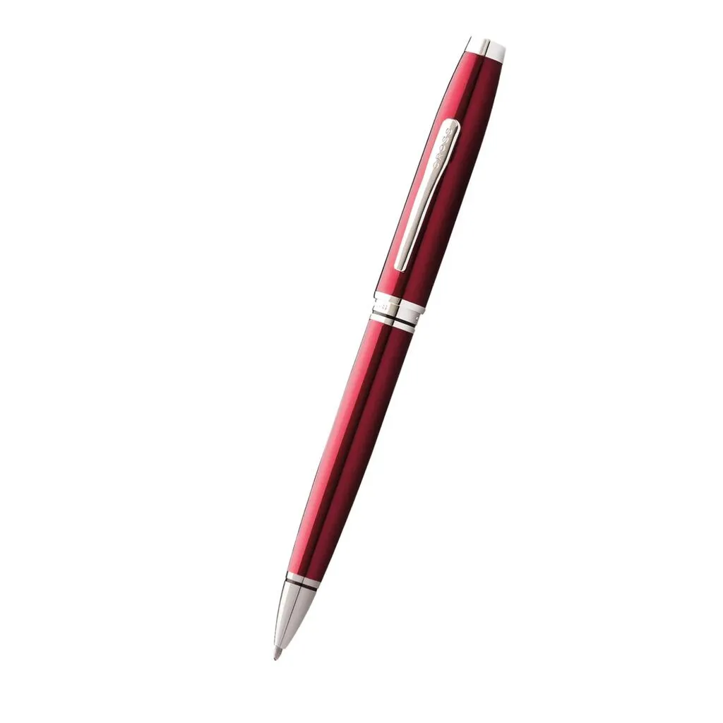 [AT0662-10] Cross Coventry Red Lacquer with Polished Chrome Appointments Ballpoint Pen