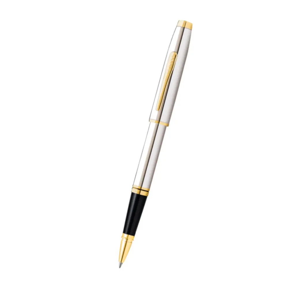 [AT0665-2] Cross Coventry Polished Chrome with Gold Tone Appointments Rollerball Pen