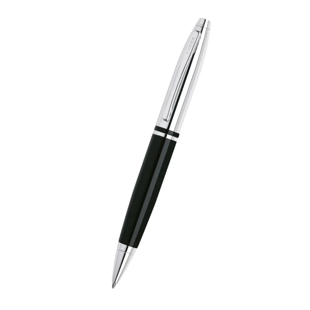 [AT0112-2] Cross Calais Chrome/BlackLacquer with Polished Chrome Appointments Ballpoint Pen