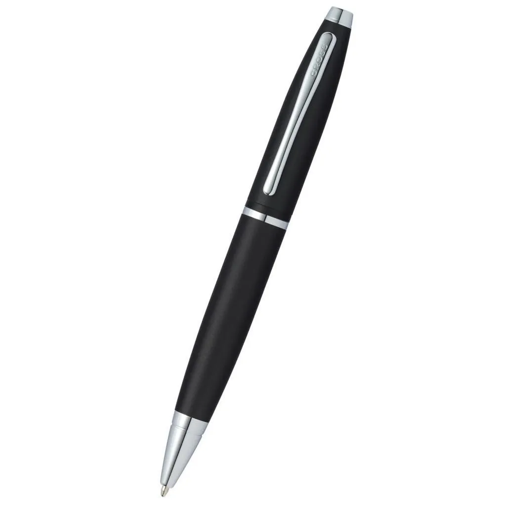 [AT0112-14] Cross Calais Matte Blackwith Polished Chrome Appointments Ballpoint Pen