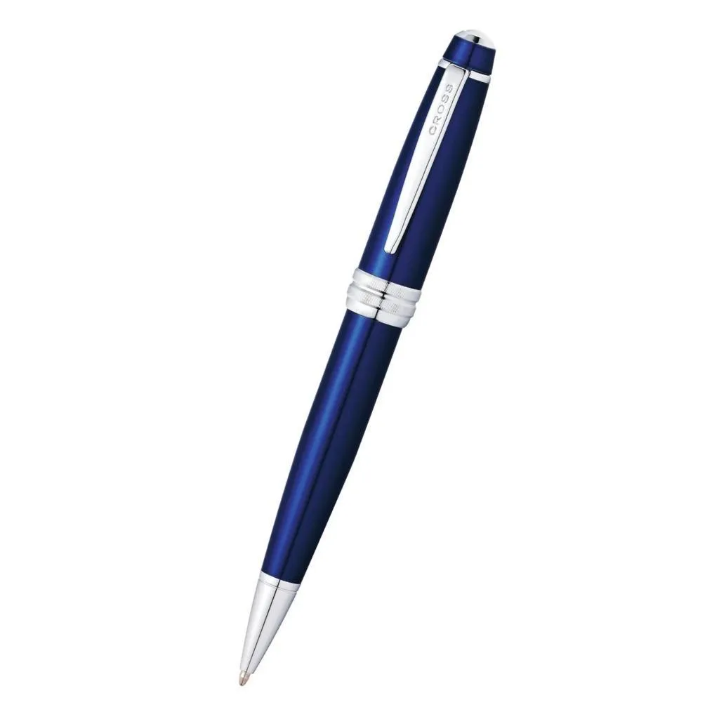 [AT0452-12] Cross Bailey Blue Lacquer with Polished Chrome Appointment Ballpoint Pen