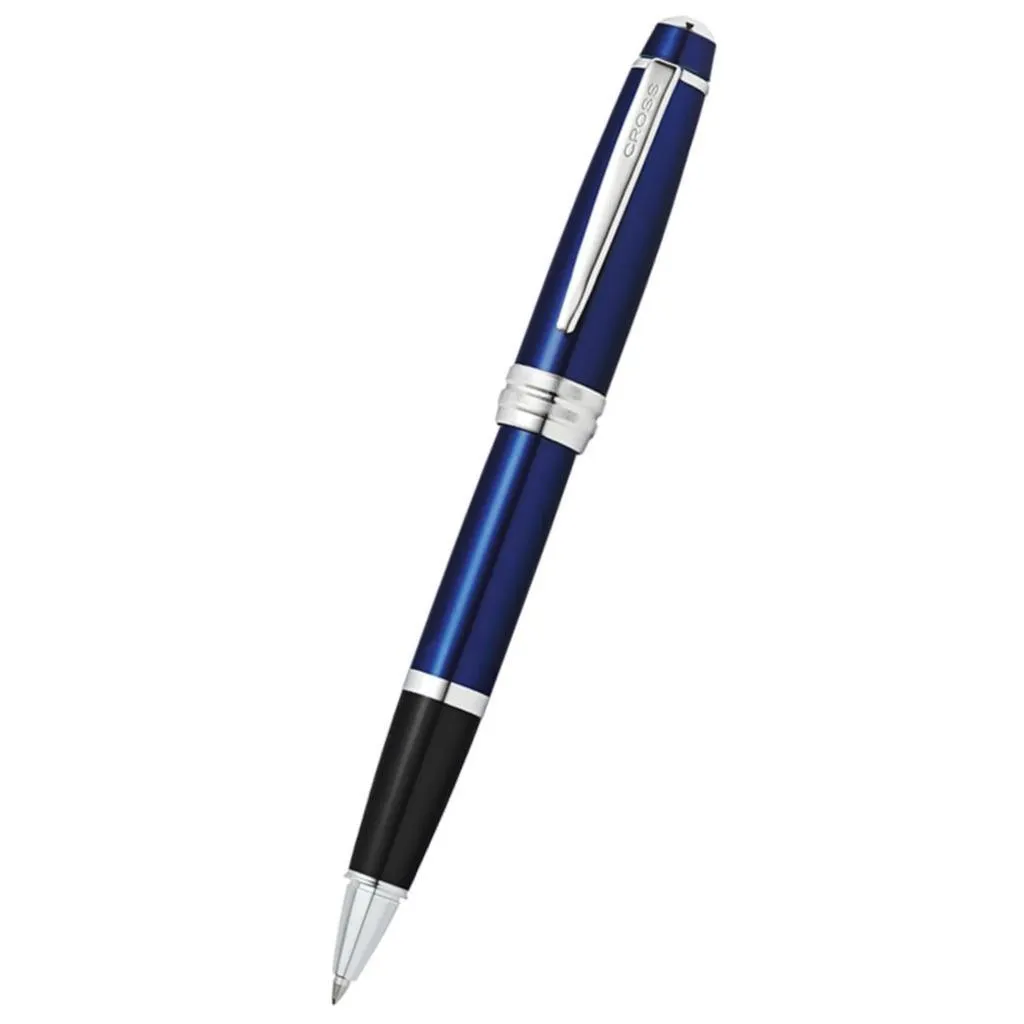 [AT0455-12] Cross Bailey Blue Lacquer with Polished Chrome Appointment Selectip Rollerball Pen