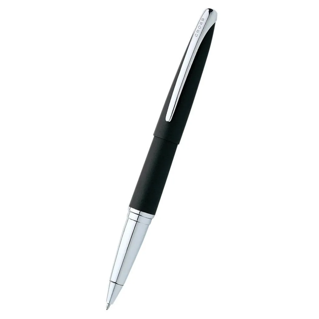 [885-3] Cross ATX Basalt Blackwith Polished Chrome Appointments Selectip Rollerball Pen
