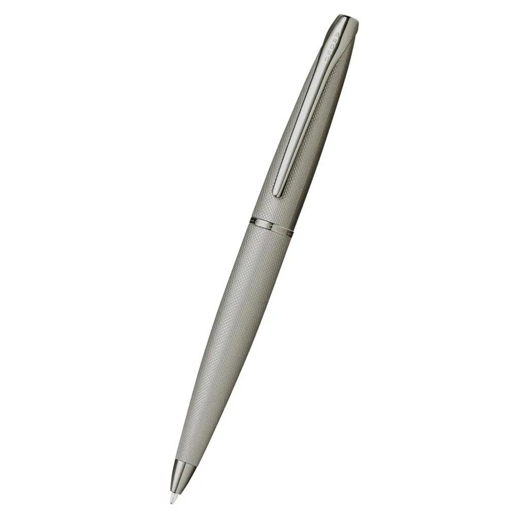 [882-46] Cross ATX Titanium Gray PVD Etched Diamond Pattern with Polished Titanium Gray PVD Appointments Ballpoint Pen