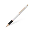 Cross Century II Pearlescent White Lacquer with Polished Rose Gold Rollerball Pen