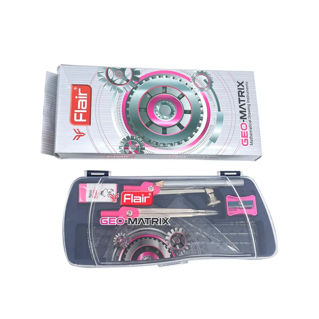 [FL GEO MATRIX BOX] Flair Geo Matrix Mathematical Instrument Box -Assorted