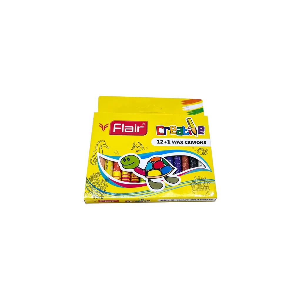 [FL WAX CRAYONS BOX FA 8002] Flair Wax Crayons 12 1Pcs Box FA 8002-Assorted