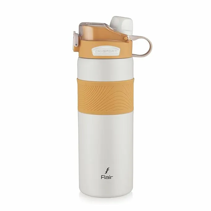[FL ONYX 600 -ASSORTED WHITE] Flair Onyx Vaccum Insulated Steel Bottle 600-white