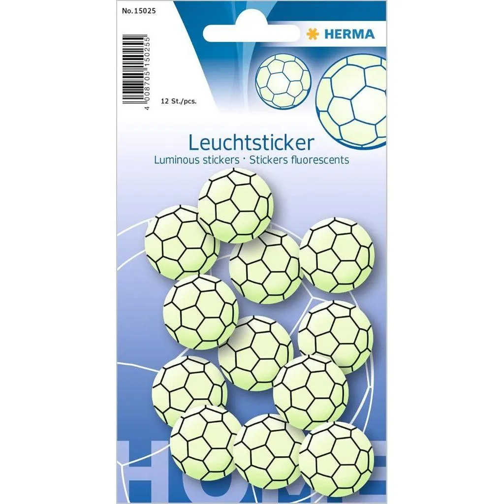 [HERMA GITD SCCR MN] Herma Sticker Glow In The Dark Soccer Mini