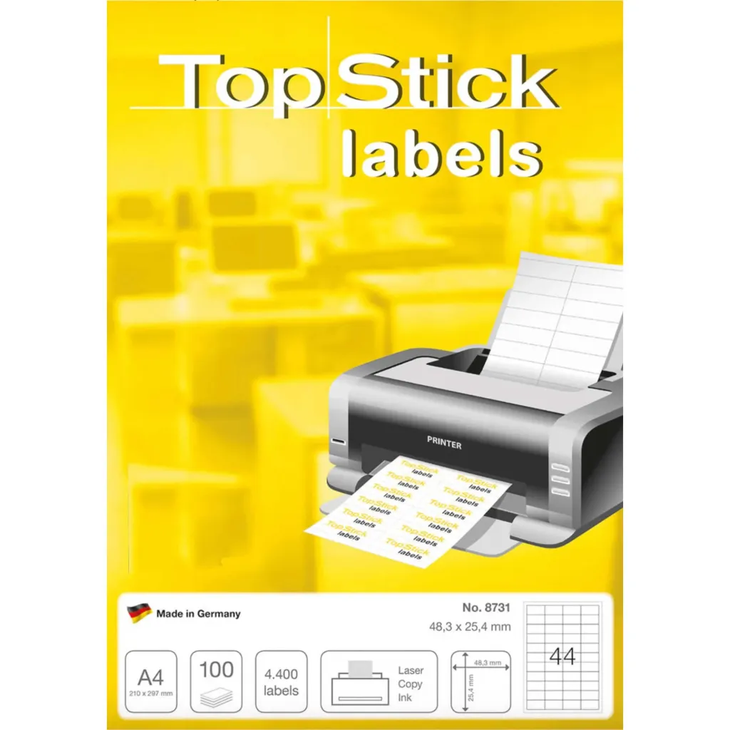 [HERMA TS44 8731] Herma Topstick Label 48.3X25.4 A4 44 Label