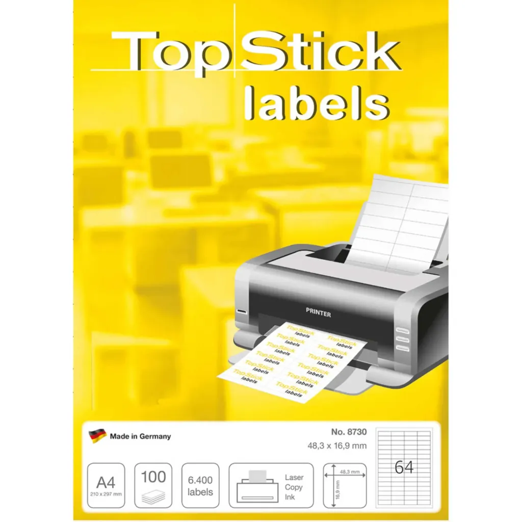 [HERMA TS64 8730] Herma Topstick Label 48.3X16.9 A4 64 Label