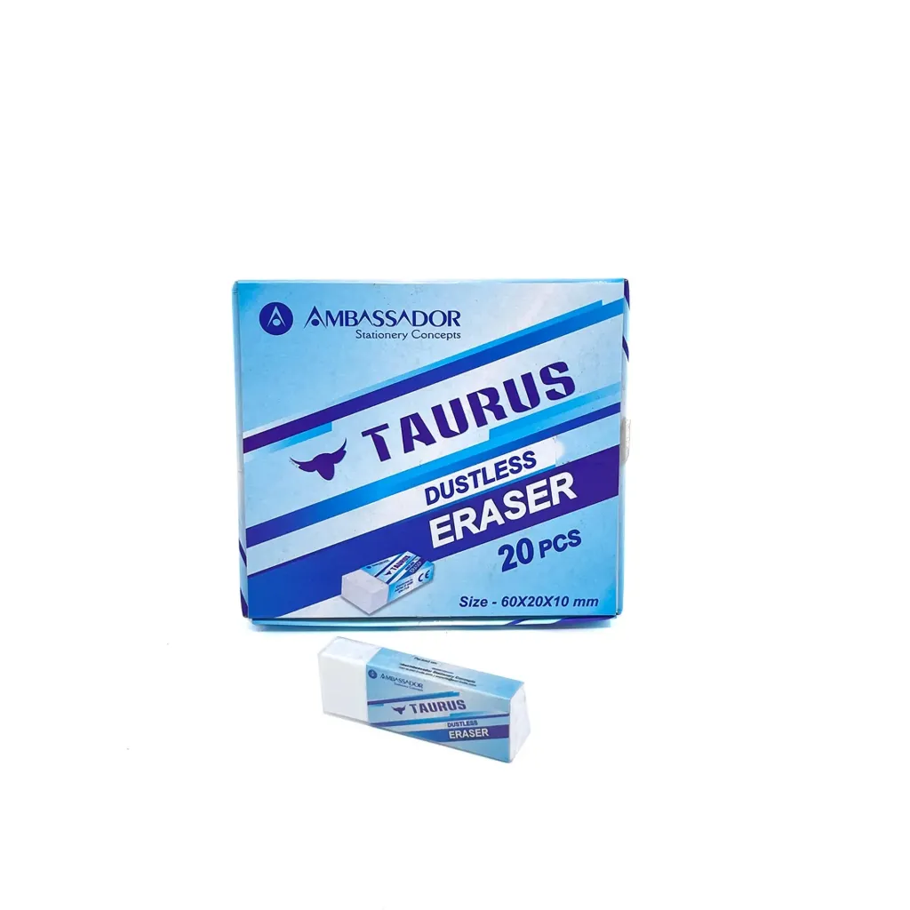 [TAURUS 20ERASER WT] Taurus Large Eraser 20Pcs 60x20x10 White
