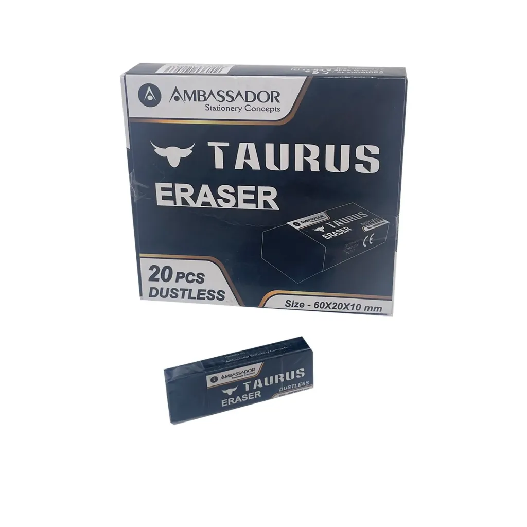 [TAURUS 20ERASER BK] Taurus Large Eraser 20Pcs 60x20x10 Black