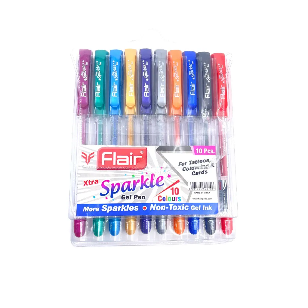 [FL XTRASPARKLE] Flair X-tra Sparkle Gel 10Pcs Pouch Assorted