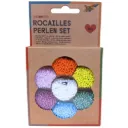 Folia Rocailles Beads Set, Mixed Colours 90g Beads, 3x1m Nylon Thread, 3 Claps