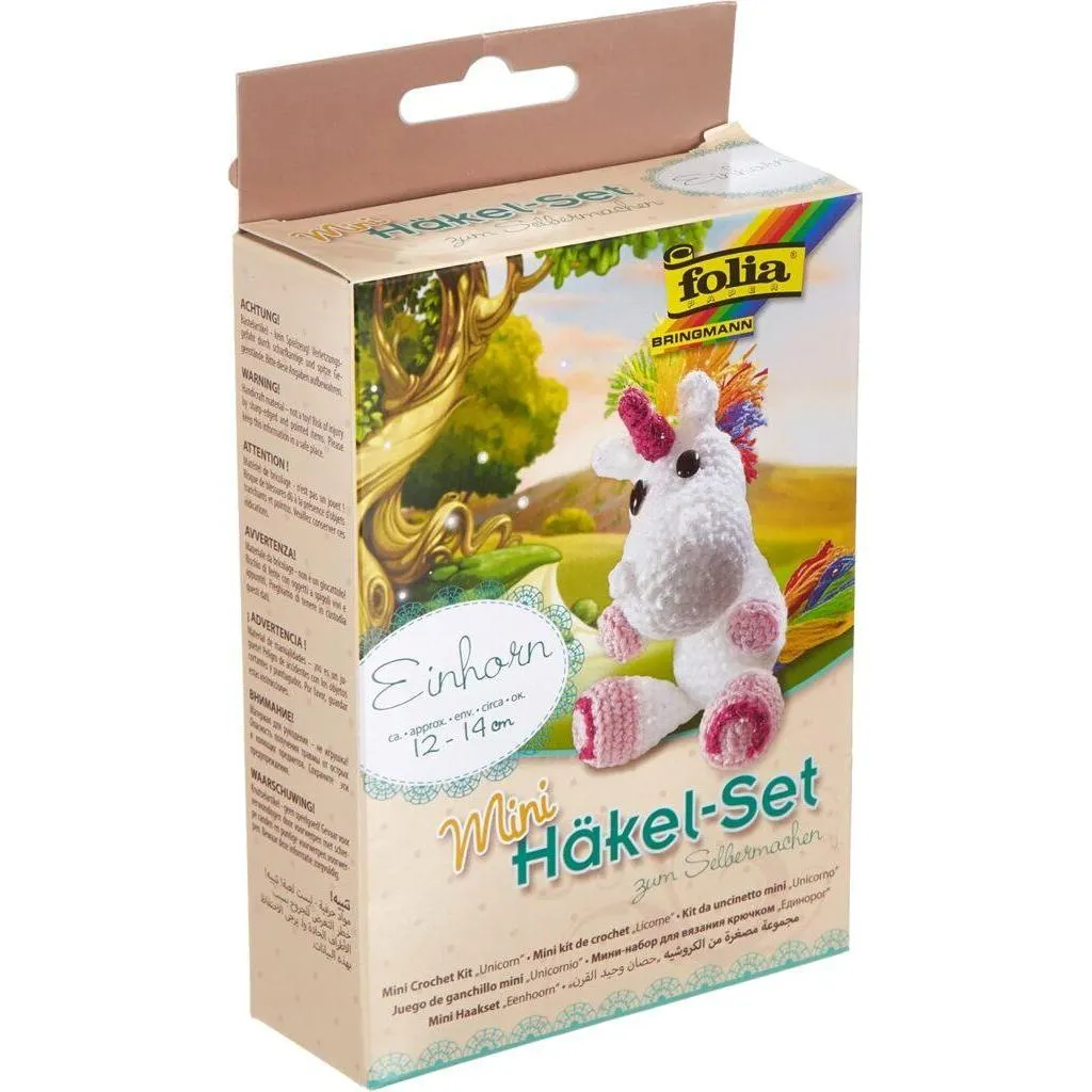[23910] Folia Mini-crochet Kit Unicorn