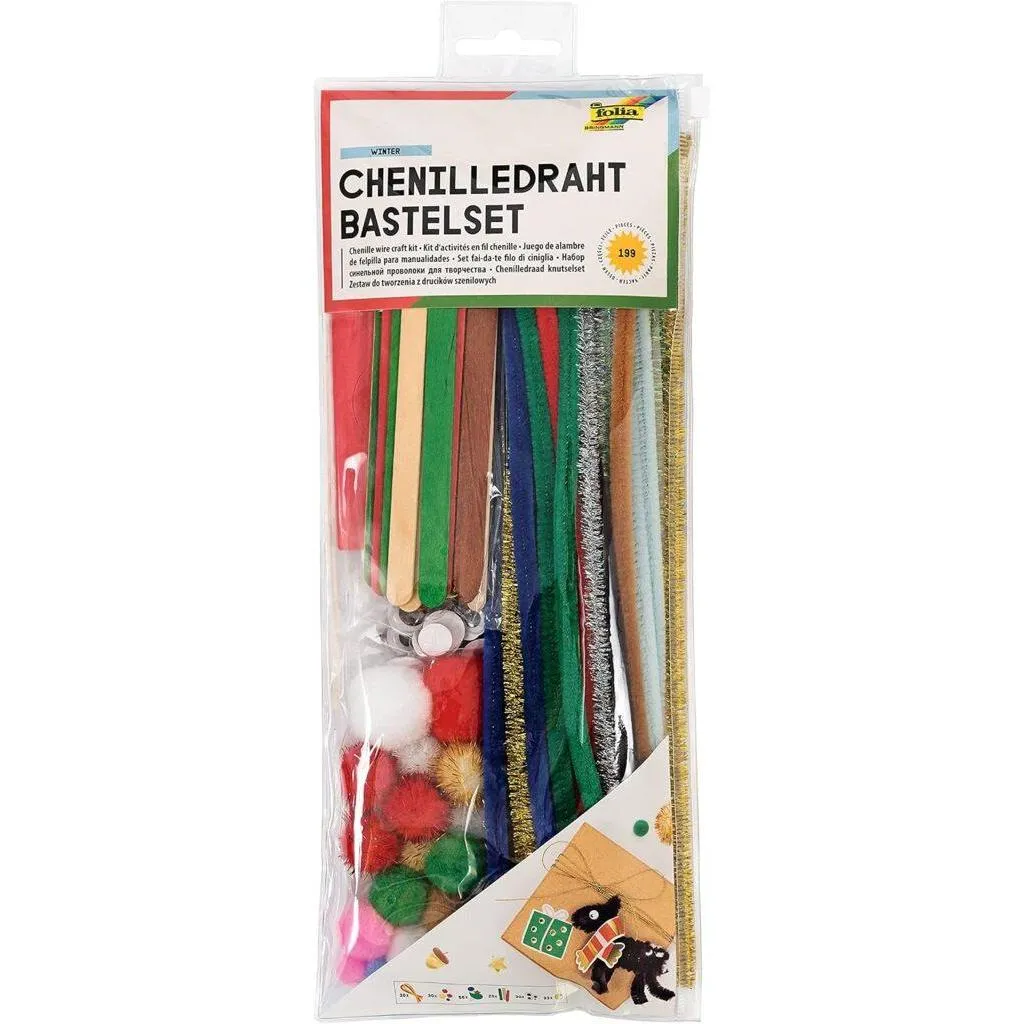[93503] Folia Chenille Wire Kraft Kit Winter 199 Pcs