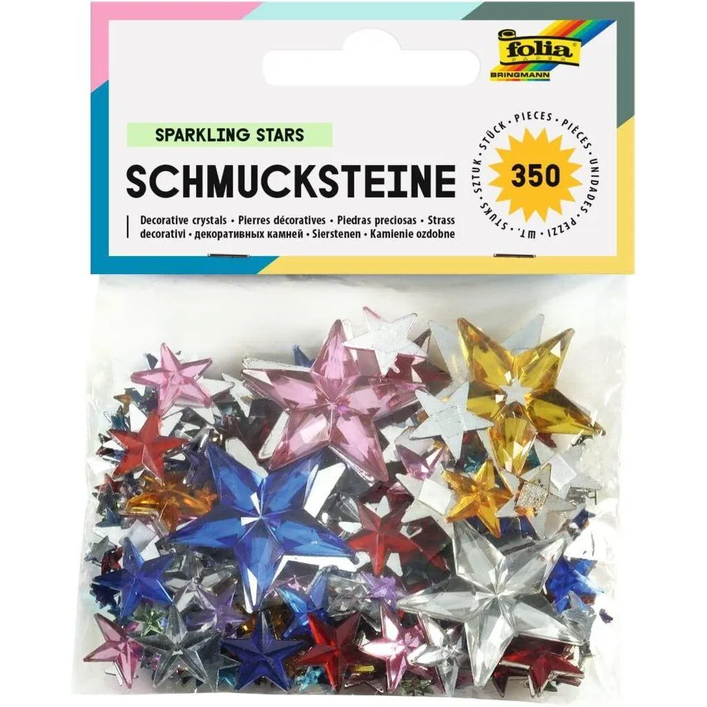[1243] Folia Jewel Stones Sparkling Stars 350 Pieces