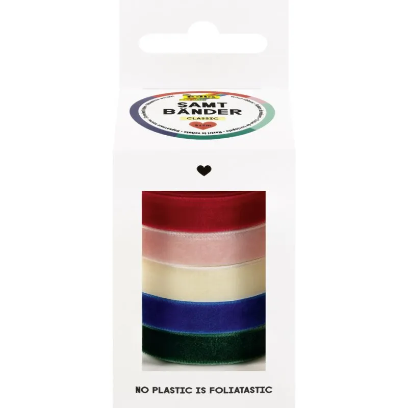 [12142] Folia Velvet Ribbons Classic 10mmx2 meters