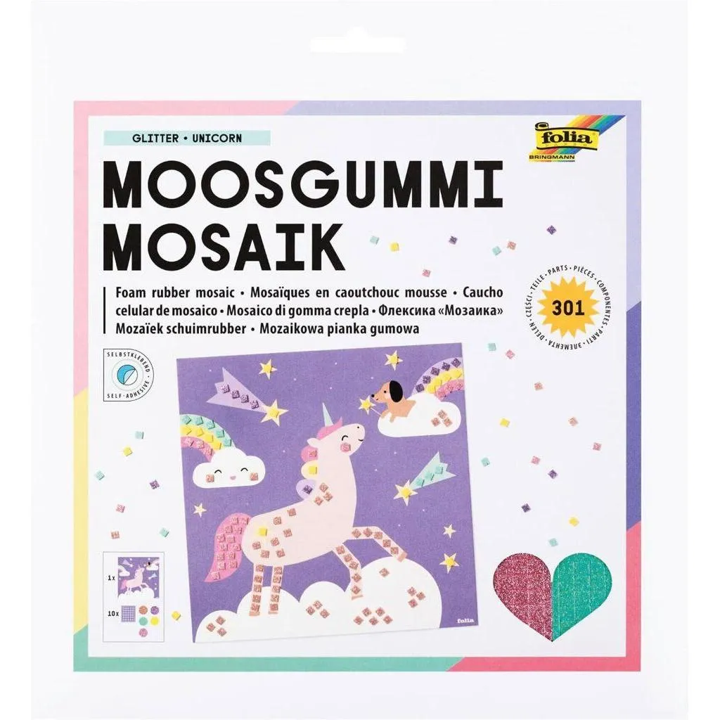 [23814] Folia Foamcraft Mosaic Picture Unicorn