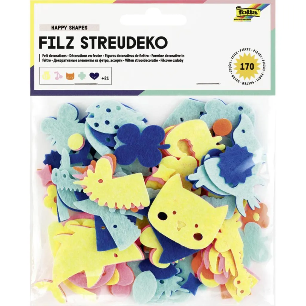 [5255] Folia Felt Decoration Happy Shapes