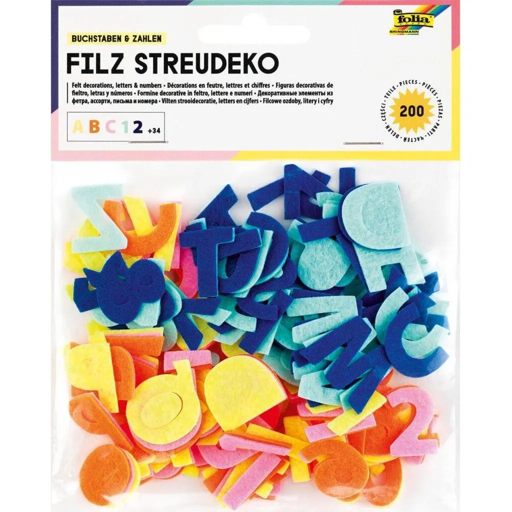 [5254] Folia Felt decoration Letters & Numbers
