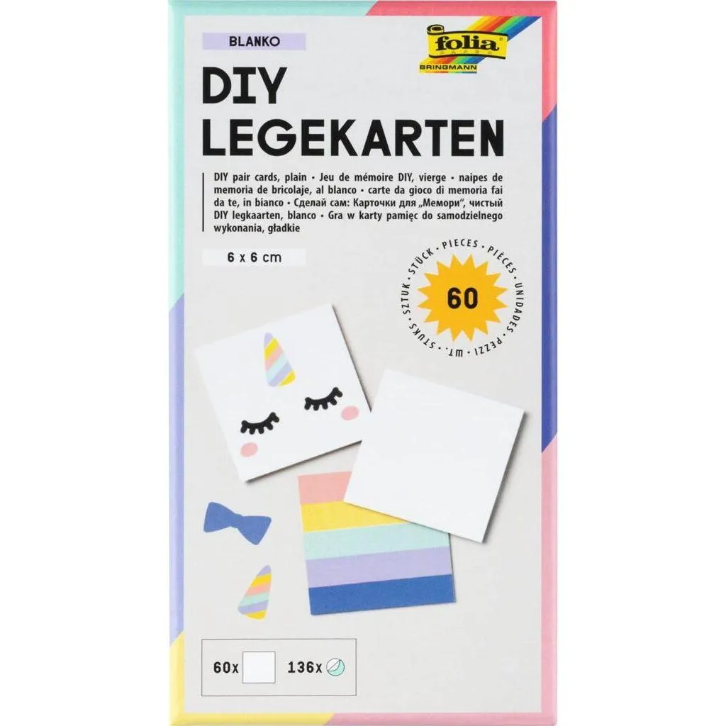 Folia Bio Memory Playing Cards & Sticker, 6x6cm